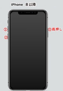 iphone アップデート フリーズ 強制終了できない iPhone 8以降の機種
