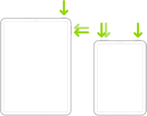 iPadを強制的に再起動する)