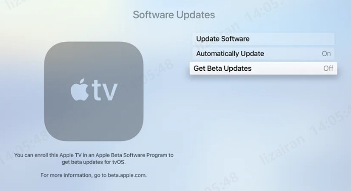 downgrade tvos 18 beta to 17